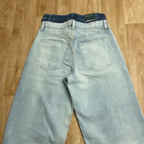 WILD FABLE JEANS DETACH WAIST LIGHT WASH 90'S RELAXED STRAIGHT MID RISE BLUE NWT - Picture 8 of 12